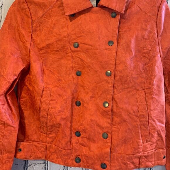 BB Dakota Teagan Orange Motor Jacket NWT - Picture 9 of 11